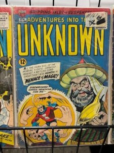 ADVENTURES INTO THE UNKNOWN Lot FAIR-VERY GOOD Silver Age Ogden Whitney ACG