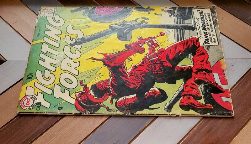 OUR FIGHTING FORCES #29 G/VG (DC 1958) Tank Wrecker! Kubert & Infantino