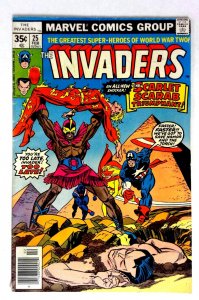 Invaders #25 (1978) FN Scarlet Scarab Marvel