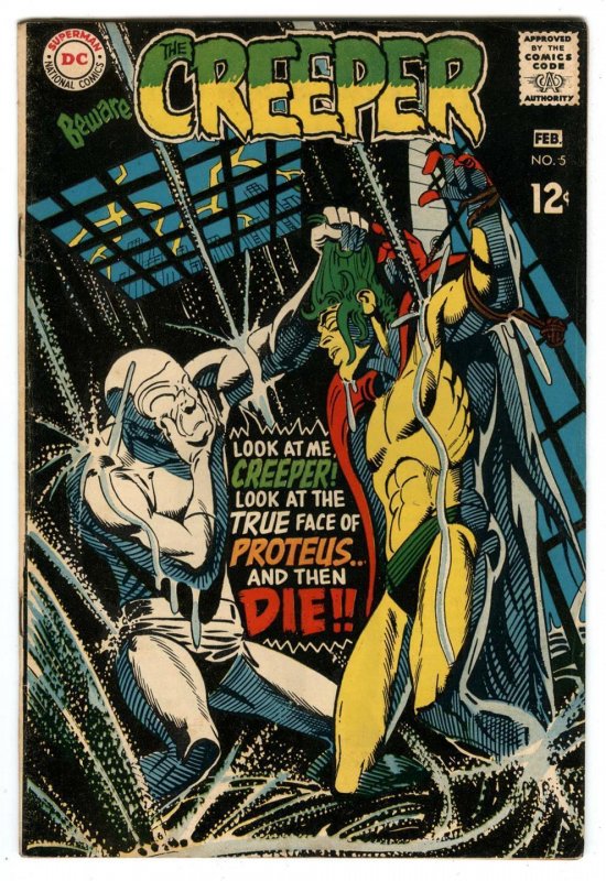 Beware the Creeper 5 Feb 1969 Steve Ditko Art True Face of Proteus-Death's Color 