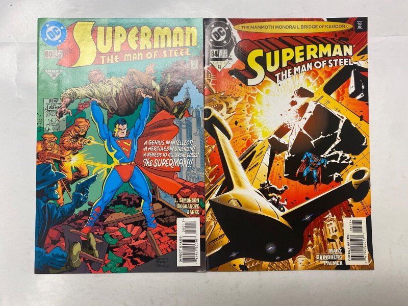 4 Superman: Man of Steel DC comic books #80 84 86 90 29 KM16