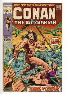 CONAN THE BARBARIAN 1 VF/NM 9.0;1ST APPEARANCE!