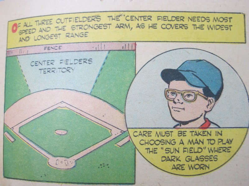 1961 Finer Points of Baseball For Everyone How to Play The Outfield Comic Book