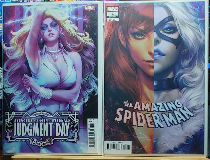 Judgement Day 6 Amazing Spider-Man 1 Stanley Artgerm Fire Covers