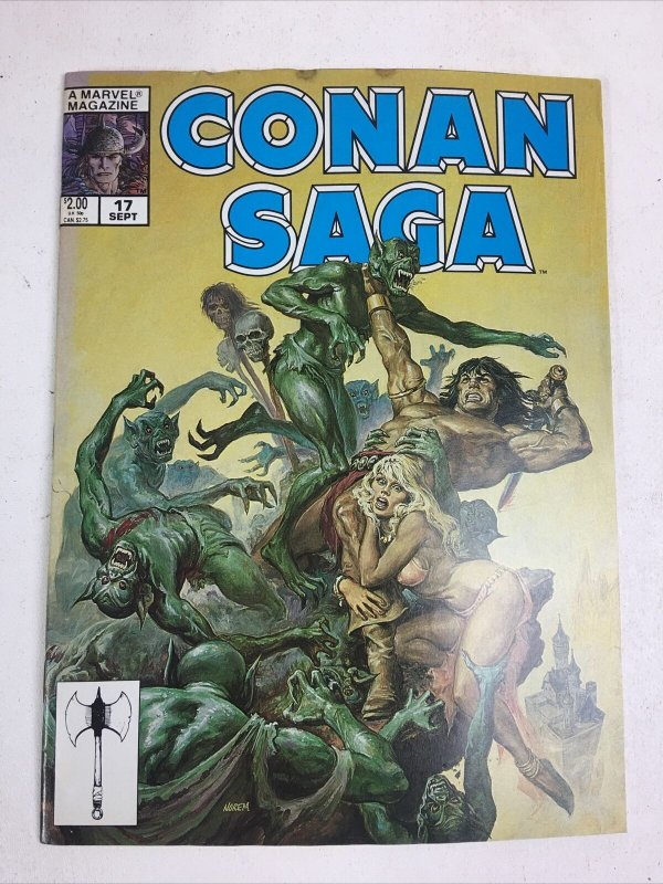 Conan Saga #17 SEPT Earl Norem Marvel Comics Magazine 1988 VF ZAMBOULA