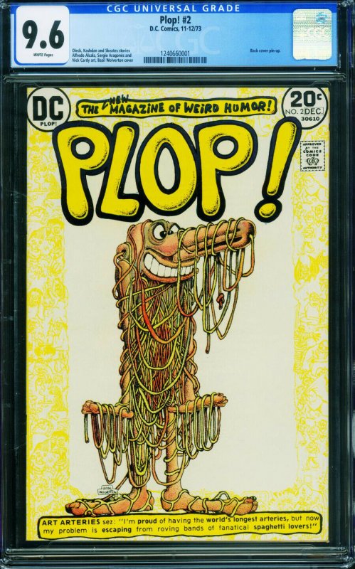 Plop! #2 1973 cgc 9.6- DC Weird Humor- Basil Wolverton- 1240660001 