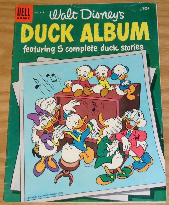 Four Color #611 FN- walt disney's duck album - golden age dell comics 1954