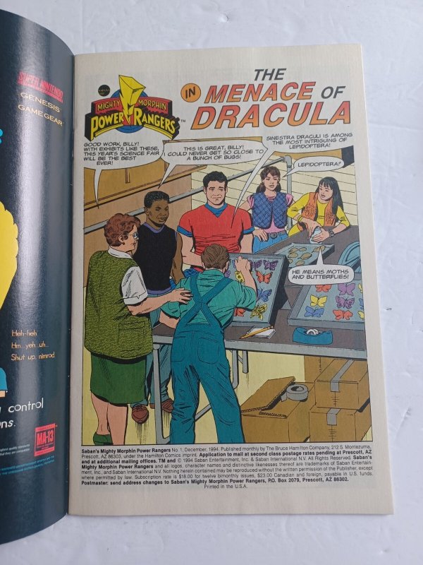 Mighty Morphin Power Rangers #1 - Hamilton - 1994 - NM