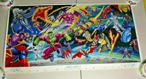 1992 MARVEL COMICS MASTER VISION POSTER 37.5 X 20 LIM AUSTIN MOUNTS 