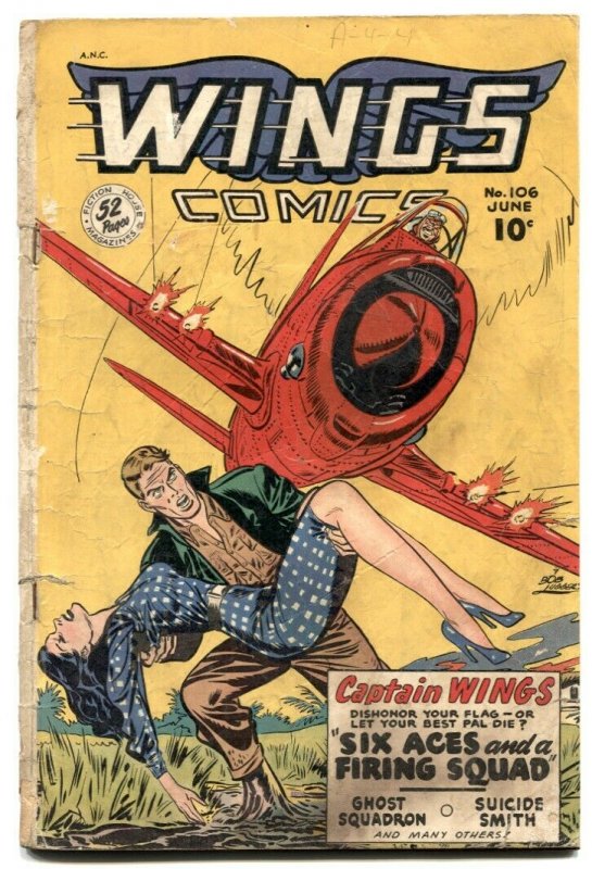 Wings #106 1949- Fiction House- GGA cover- Ghost Squadron G