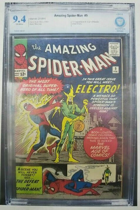 Amazing Spider-Man #9 - 1963 - CBCS 9.4 (NM) 1st App & Origin of Electro