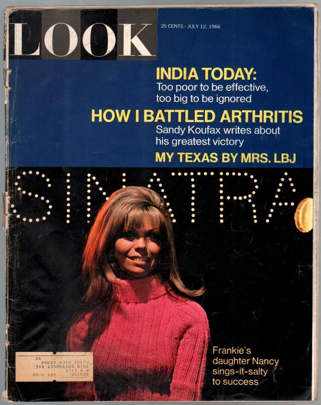 Look 7/12/1966-Cowles-Nancy Sinatra cover-LBJ-India-VG-