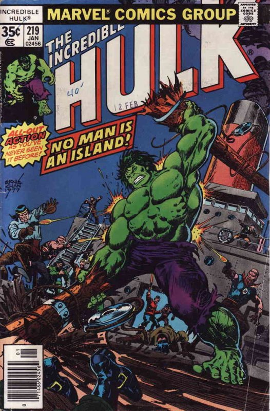 Incredible Hulk, The #219 FN ; Marvel | Len Wein Sal Buscema