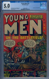 YOUNG MEN #14 CGC 5.0 SOL BRODSKY GENE COLAN