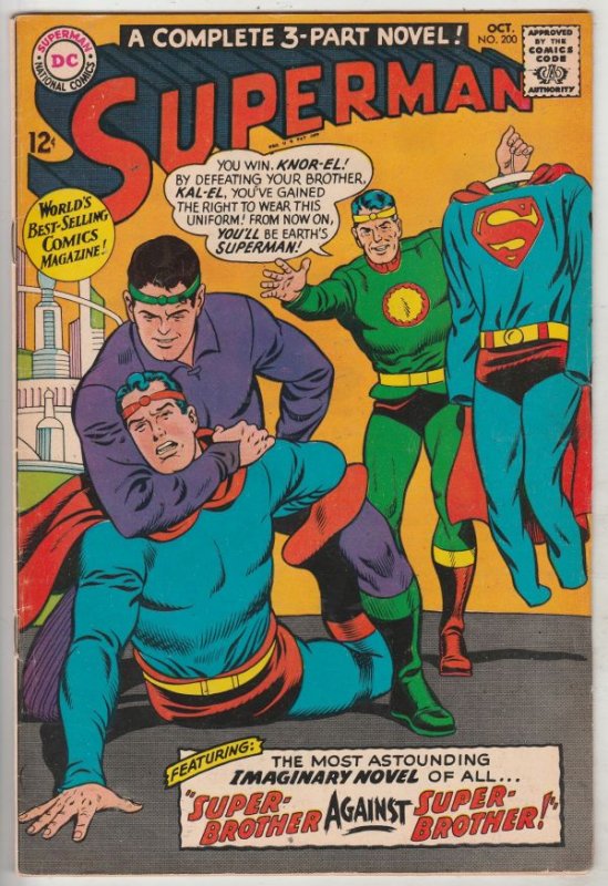 Superman #200 (Oct-67) VF+ High-Grade Superman, Jimmy Olsen,Lois Lane, Lana L...