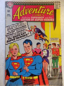 ADVENTURE COMICS # 350 DC LEGION BOTTOM STAPLE POPPED
