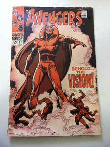 The Avengers #57 (1968) 1st App of Vision! VG Condition