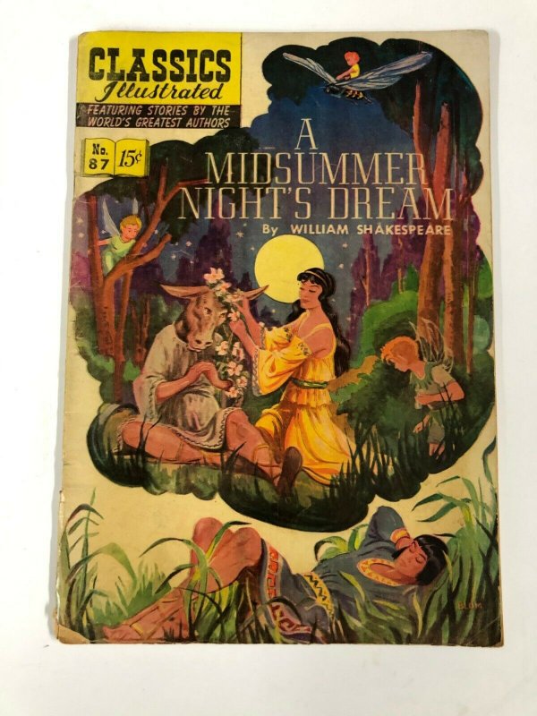 CLASSICS ILLUSTRATED 87 Midsummer Nights Dream/Shapespeare HRN 87(1st EDITION)GD