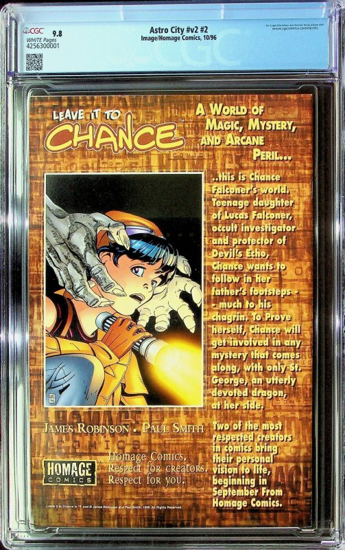 Kurt Busiek's Astro City #2 (1996) - CGC 9.8 - Cert#4256300001