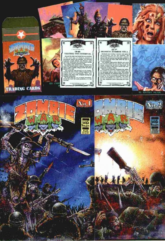 ZOMBIE WAR CARD SET - Kevin Eastman/Skulan 1992 SIGNED