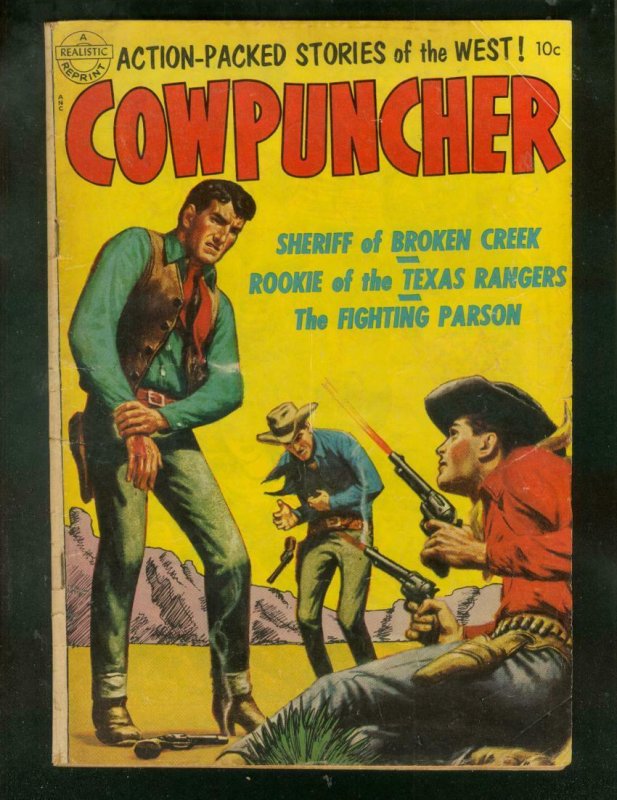 COWPUNCHER-1953-WESTERN-REALISTIC REPRINTS-AVON-KUBERT  VG