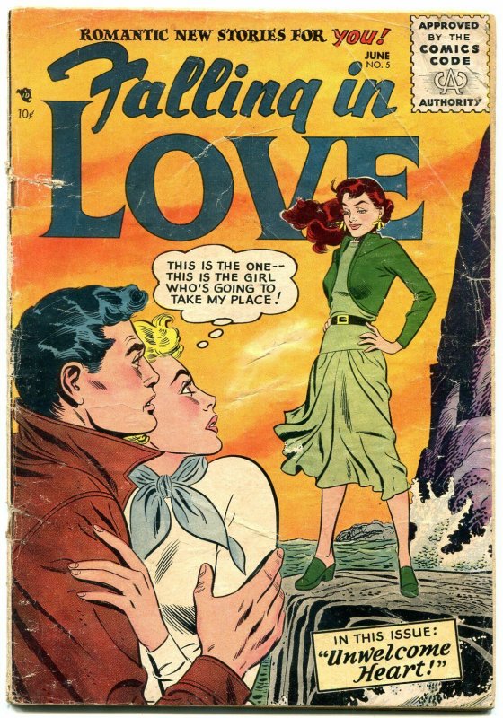 Falling in Love #5 1956- DC Romance Silver Age- Unwelcome Heart G/VG 