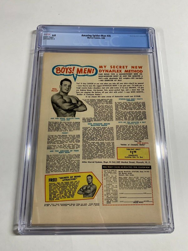 Amazing Spider-man 35 Cgc 6.0 White Pages Marvel Silver Age