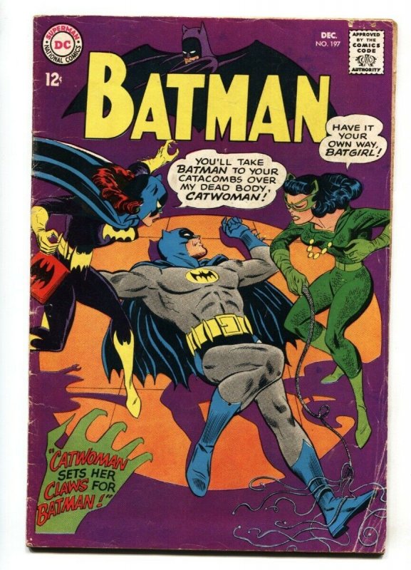 BATMAN #197-Catwoman-1967-DC - Silver Age comic book-vg