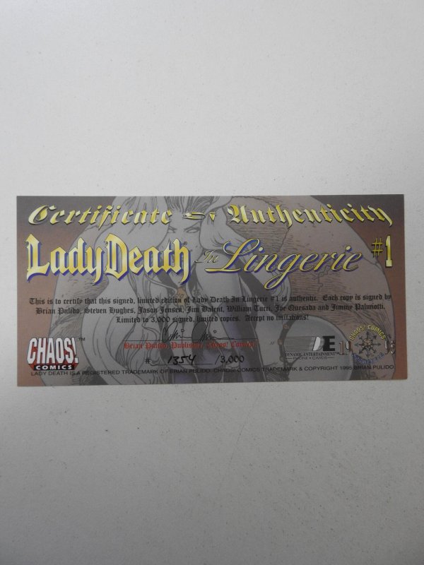 Lady Death In Lingerie (1995) VF- Condition! Signed by multiple people W/ Cert!