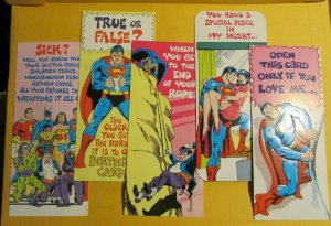 1978 SUPERMAN Mark 1 Greeting Card #36 38 42 44 47 Birthday Mixed LOT 5 Batman