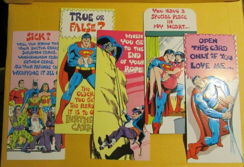 1978 SUPERMAN Mark 1 Greeting Card #36 38 42 44 47 Birthday Mixed LOT 5 Batman