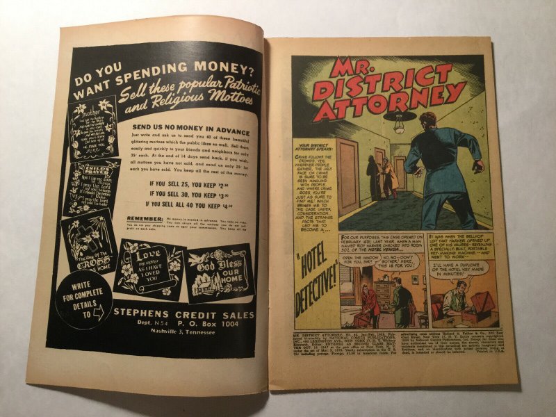 Mr. District Attorney 43 Fine Fn 6.0 Dc Comics