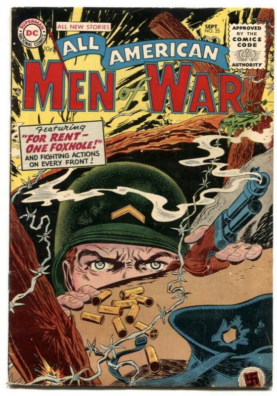 All-American Men Of War #25 1955- Foxhole cover FN-