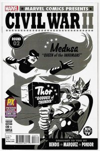 Civil War II #2 B&W SDCC Cho Variant Ltd to 7500 (Marvel, 2016) VF/NM