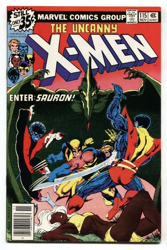 X-MEN #115 comic book 1978 SAURON-Wolverine