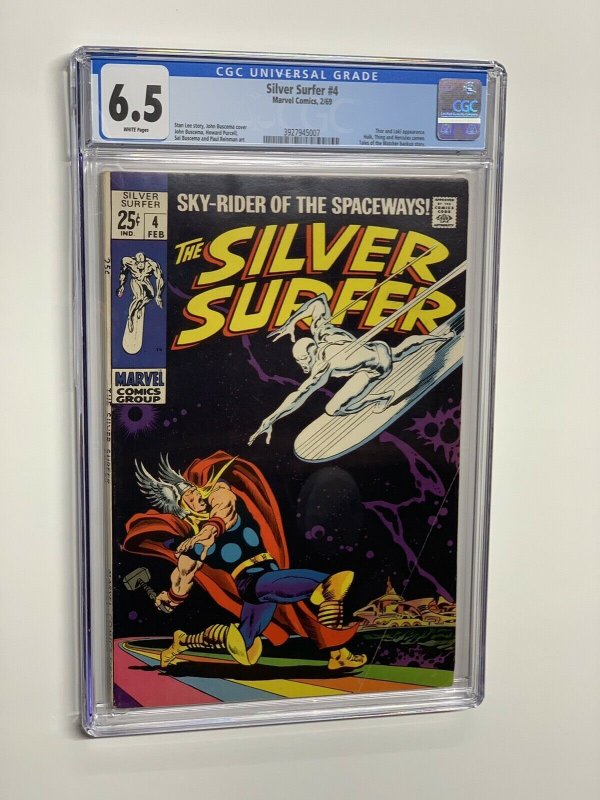 Silver surfer 4 CGC 6.5 white pages marvel 1969