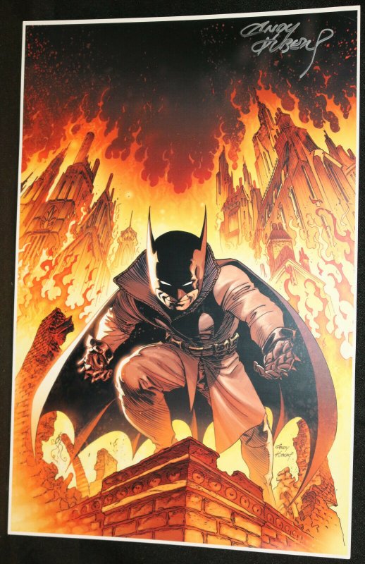 Batman Damian Wayne Print (VF) Signed in SILVER by Andy Kubert
