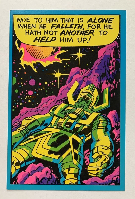 1971 VINTAGE MARVEL COMICS GALACTUS THIRD EYE BLACKLIGHT POSTCARD