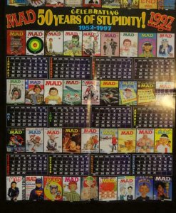 MAD CELEBRATING 50 YEARS OF STUPIDITY promo poster, 17 x 22, 1997, E.C. Comics