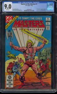MASTERS OF THE UNIVERSE #1 CGC 9.0 1ST HE-MAN COMIC SERIES DC WHITE PAGES