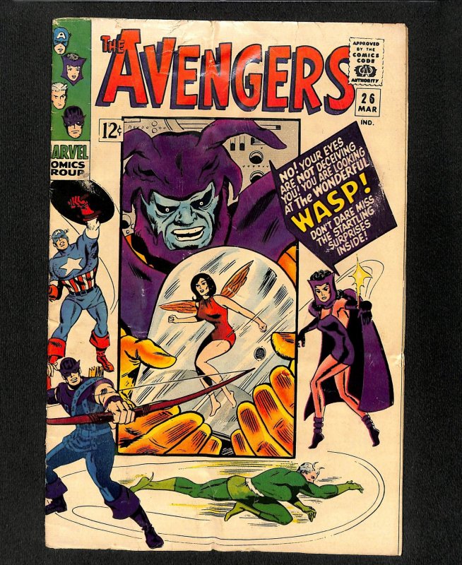 Avengers #26 Captain America! Wasp! Scarlet Witch! Attuma!