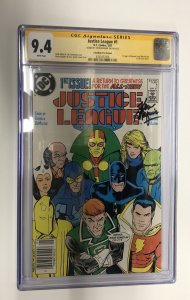 Justice League (1987) # 1 (CGC 9.4 SS) Signed Kevin Maguire • CPV • Story Giffen