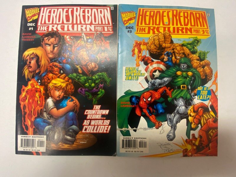 3 Heroes Reborn: The Return MARVEL comic books #1 3 4 24 KM11