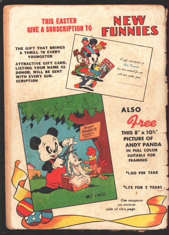 New Funnies #98  1944 - Dell  -P - Comic Book