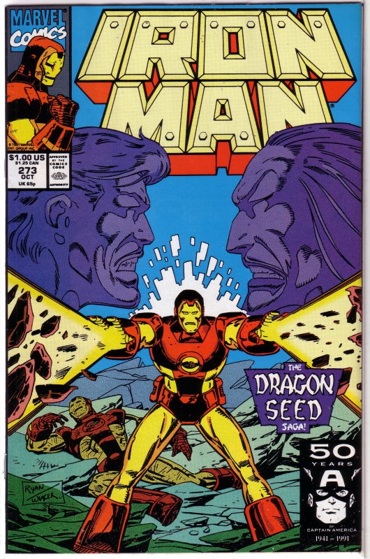 Iron Man   vol. 1  #273 FN (Dragon Seed Saga 4) Byrne/Ryan, Fin Fang Foom