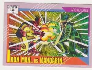 1991 Marvel Universe ##118 Iron Man vs Mandarin