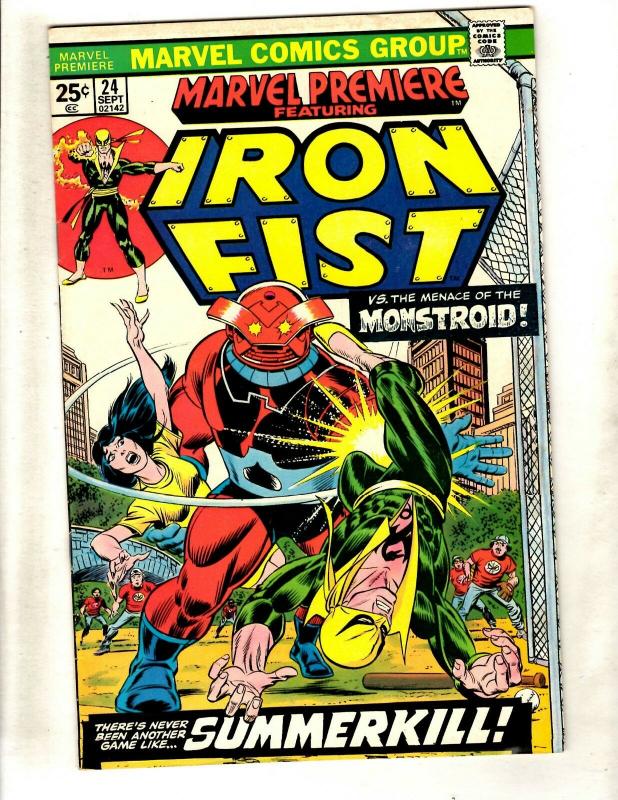 Marvel Premiere # 24 VF Comic Book Feat. Iron Fist Defenders Luke Cage WS9