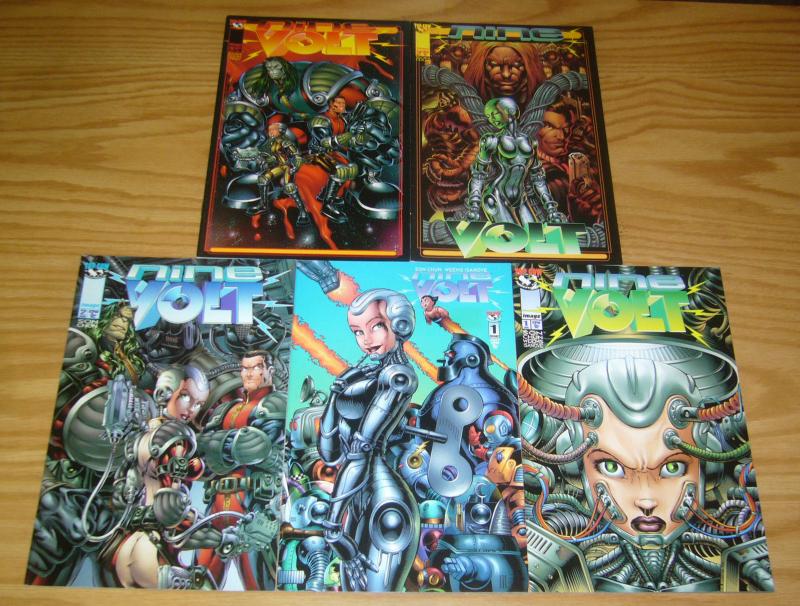 Nine Volt #1-4 VF/NM complete series + variant - good girl robot - image comics