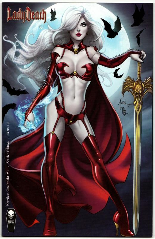 Lady Death Merciless Onslaught #1 Scarlet Edition (VF/NM)