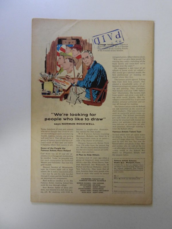 Kid Colt Outlaw #138 (1968) VG stamp back cover